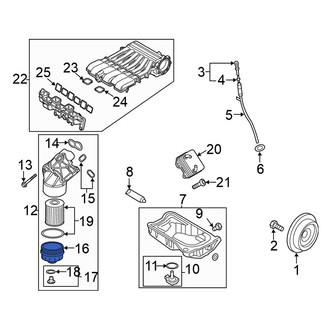 Volkswagen OE - Engine Oil Filter Housing Cover