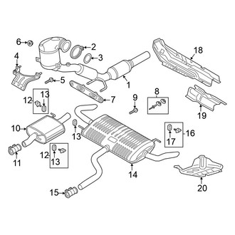 Volkswagen OE - Exhaust System - Exhaust Components (2.0L)