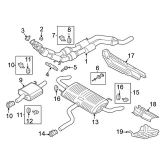Volkswagen OE - Exhaust System - Exhaust Components (3.6L)