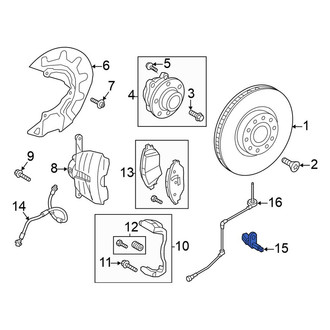 Volkswagen OE - Rear Left ABS Wheel Speed Sensor