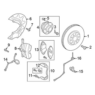 Volkswagen OE - Front Suspension - Brake Components