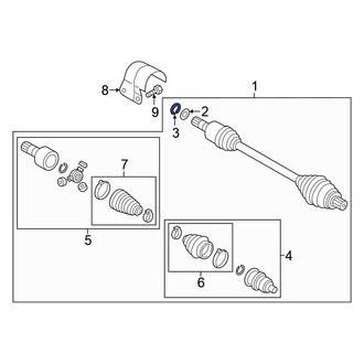Volkswagen OE - CV Axle Shaft Retaining Ring