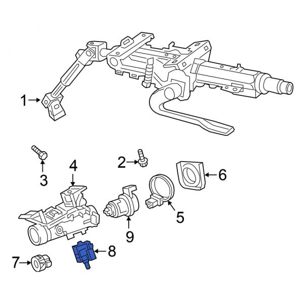 Volkswagen OE 6RA953527 Steering Column Lock