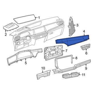 Volkswagen OE - Right Upper Instrument Panel Trim Panel
