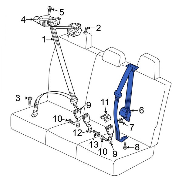 Seat Belt Lap and Shoulder Belt