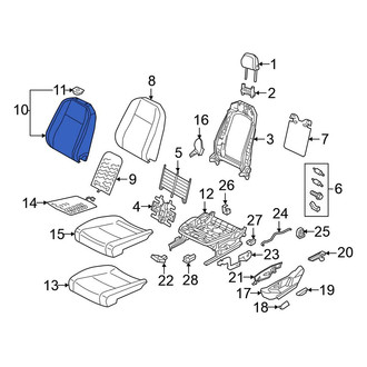 Volkswagen OE - Front Right Seat Back Cushion Cover