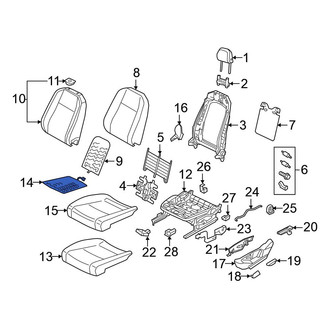 Volkswagen OE - Front Right Lower Seat Heater Pad