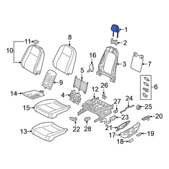 Volkswagen OE - Front Left Headrest