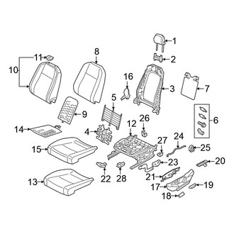 Volkswagen OE - Seats & Tracks - Passenger Seat Components (W/O Power)