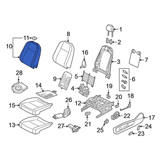 Volkswagen OE - Front Left Seat Back Cushion Cover