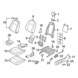 Volkswagen OE - Seats & Tracks - Passenger Seat Components (With Power)