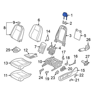 Volkswagen OE - Front Left Headrest