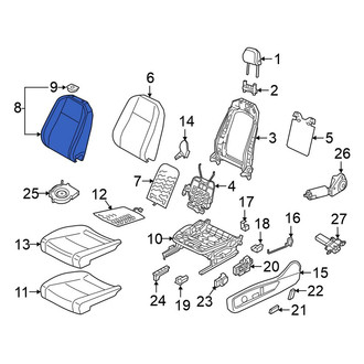 Volkswagen OE - Front Left Seat Back Cushion Cover