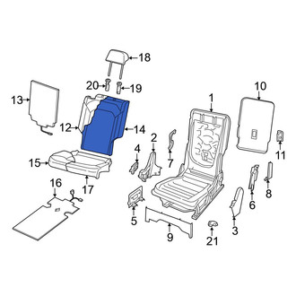 Volkswagen OE - Front Right Seat Back Cushion Cover