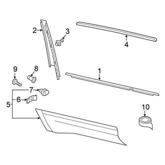 Volkswagen OE - Rear Door - Exterior Trim