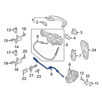 Volkswagen OE - Rear Inner Door Latch Cable