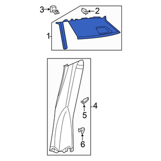 Volkswagen OE - Rear Left Rearward Interior Quarter Panel Trim Panel