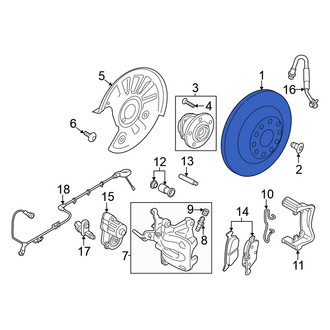 Volkswagen OE - Rear Disc Brake Rotor