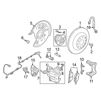 Volkswagen OE - Rear Suspension - Brake Components (FWD)