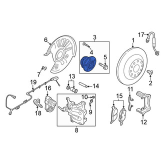 Volkswagen OE - Front Wheel Bearing and Hub Assembly