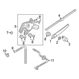Volkswagen OE - Lift Gate - Wiper & Washer Components