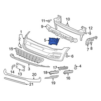 Volkswagen OE - Front Left Bumper Cover Support Rail