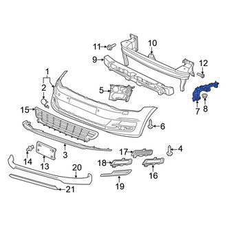 Volkswagen OE - Front Left Bumper Guide