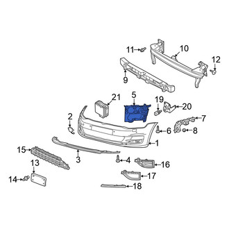 Volkswagen OE - Front Left Bumper Cover Support Rail