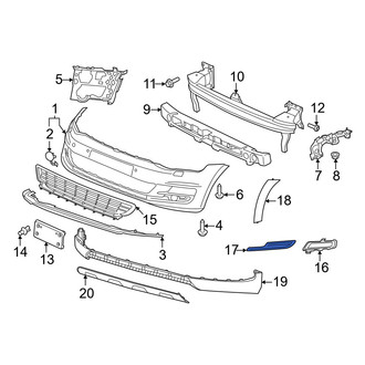 Volkswagen OE - Front Left Lower Grille