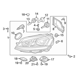 Volkswagen OE - Front Lamps - Headlamps (Bi-Xenon)