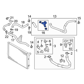 Volkswagen OE - Lower Radiator Coolant Hose Adapter