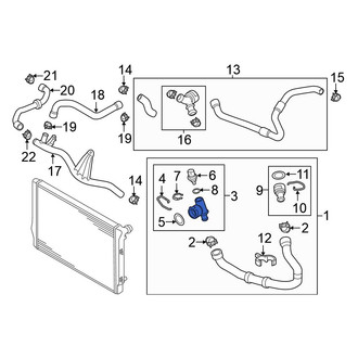 Volkswagen OE - Lower Radiator Coolant Hose Adapter