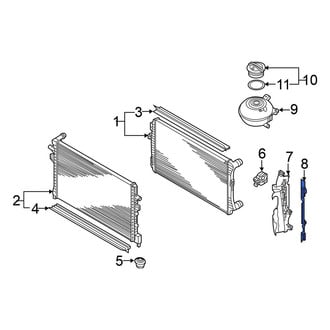 Volkswagen OE - Right Radiator Support Air Deflector Seal