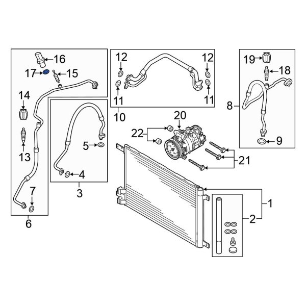 A/C Refrigerant Pressure Sensor O-Ring