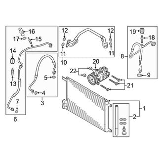 Volkswagen OE - Air Conditioner & Heater - Condenser, Compressor & Lines