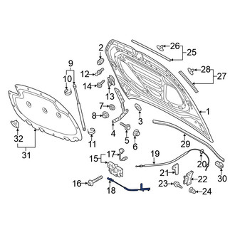 Volkswagen OE - Front Hood Release Cable