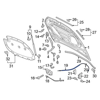 Volkswagen OE - Front Hood Release Cable