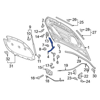 Volkswagen OE - Front Left Hood Hinge