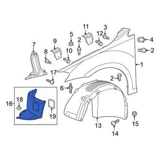 Volkswagen OE - Front Left Fender Liner Extension