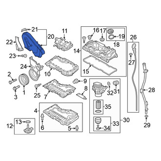 Volkswagen OE - Left Upper Engine Timing Cover