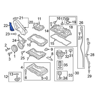 Volkswagen OE - Left Upper Engine Timing Cover