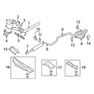 Volkswagen OE - Exhaust System - Exhaust Components (1.8L)