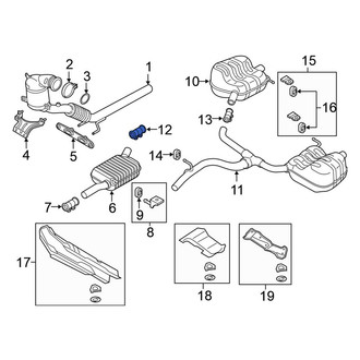 Volkswagen OE - Rear Exhaust Muffler Clamp