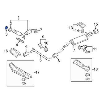 Volkswagen OE - Center Rear Catalytic Converter Gasket