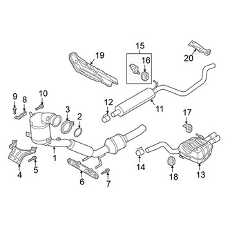Volkswagen OE - Exhaust System - Exhaust Components (1.4L)
