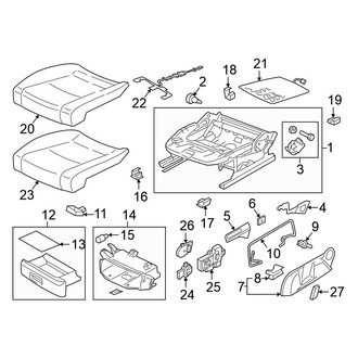 Volkswagen OE - Seats & Tracks - Front Seat Components (Seat Cushion Components)