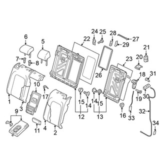 Volkswagen OE - Seats & Tracks - Rear Seat Components (Seat Back)