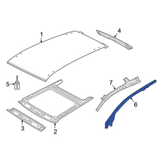 Volkswagen OE - Right Roof Side Rail Reinforcement