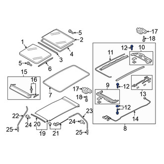 Volkswagen OE - Sunroof Frame Hardware Kit