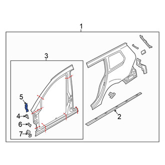 Volkswagen OE - Left Upper Fender Bracket